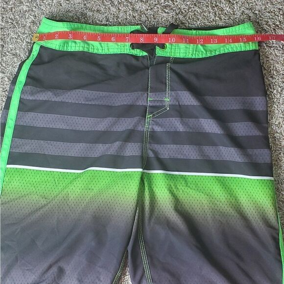 B Split Green, Gray & Black Swim Trunks - Picture 7 of 7